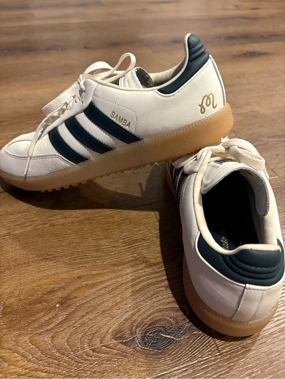 Adidas x Malbon Samba Golf Shoes White Green Gum Men’s 9.5 Worn Once